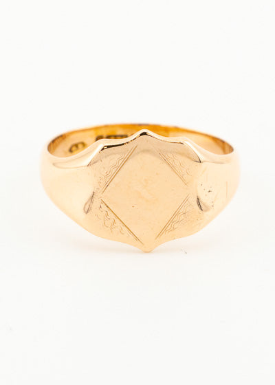 Gent's Crest Signet Ring 9ct