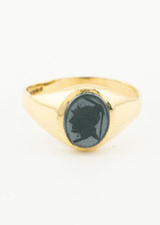 Antique Black Cameo Ring 9ct