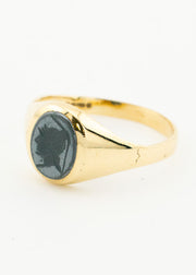 Antique Black Cameo Ring 9ct