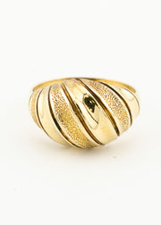 Contemporary Croissant Dome Ring 9ct Gold