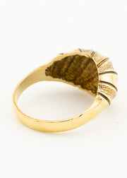 Contemporary Croissant Dome Ring 9ct Gold