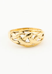 Vintage Celtic Knot Ring 9ct Yellow Gold
