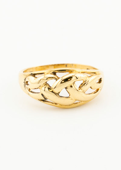Vintage Celtic Knot Ring 9ct Yellow Gold
