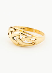 Vintage Celtic Knot Ring 9ct Yellow Gold
