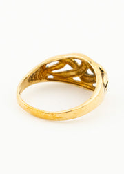 Vintage Celtic Knot Band Ring 9ct Yellow Gold