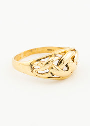 Vintage Celtic Knot Ring 9ct Yellow Gold