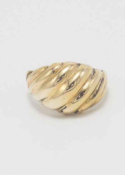 Vintage Croissant Dome Dress Ring 9ct Gold