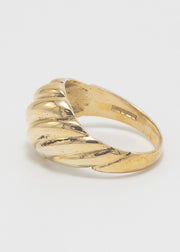 Vintage Croissant Dome Dress Ring 9ct Gold
