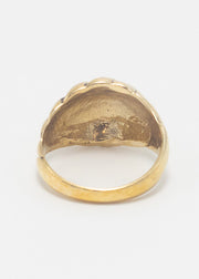 Vintage Croissant Dome Dress Ring 9ct Gold